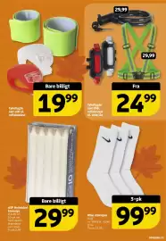 Løvbjerg tilbudsavis uge 38 Side 31: Cykellygte sæt USB, refleksvest el. wire lås €24,99, ASP Holmblad kronelys €29,99