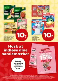 Kvickly tilbudsavis uge 38 Side 3: Danonino eller Actimel €10,00, Knorr sauce, bouillon, snackpot eller fond du chef €10,00