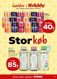 Kvickly tilbudsavis uge 38 Side 37: Anglamark vaskemiddel €85,00, Harboe sodavand €40,00