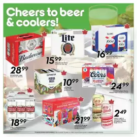 Sobeys flyer week 38 Page 13: Coors Seltzer Slushie Flavour Pack €24,99, Miller Lite Pilsner €15,99