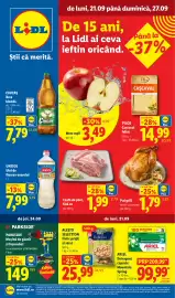 Catalog Lidl săptămâna 39 Pagină 1: Pui grill €1,79, Mere roşii €3,49