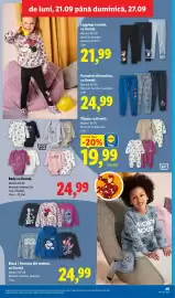 Catalog Lidl săptămâna 39 Pagină 49: Pantaloni din molton, cu licență €24,99, Leggings termici, cu licență €21,99