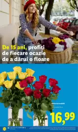 Catalog Lidl săptămâna 39 Pagină 50: Buchet de trandafiri €16,99
