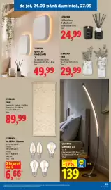 Catalog Lidl săptămâna 39 Pagină 85: LIVARNO Set lumânare și odorizant €24,99, LIVARNO Aplică LED reîncărcabilă €49,99