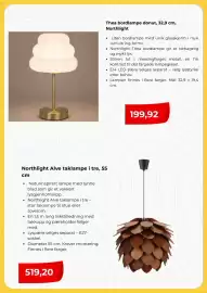 Clas Ohlson kundeavis uke 38 Side 5: Northlight Thea bordlampe donut €199,92, Northlight Alve taklampe i tre €519,20