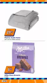 Action gazetka tydzień 38 Strona 17: Pled XL Studio Home €29,95, Milka Choco Brownie €5,95