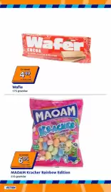 Action gazetka tydzień 38 Strona 20: Wafle Wafer Cocoa €4,49, MAOAM Kracher Rainbow Edition €6,95