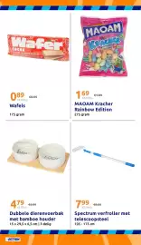 Action folder week 38 Pagina 21: Maoam kracher rainbow edition €1,69, Spectrum verfrroller met telescoopsteel €7,99