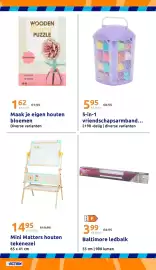 Action folder week 38 Pagina 29: 5-in-1 vriendschapsarmband €5,95, Wooden flower puzzle €1,62