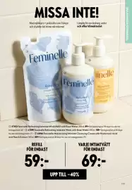 Oriflame reklamblad Sida 133: Refill för endast €59,00, Feminelle Refreshing Intimate Wash with Rose Water €89,00