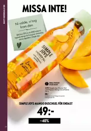 Oriflame reklamblad Sida 30: Simple Joys mango duschgel €49,00