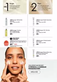 Oriflame reklamblad Sida 64: Novage+ bright intense eye cream €519,00, Novage+ Wrinkle Smooth Eye Cream €519,00
