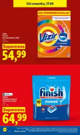 Lidl gazetka Strona 34: Proszek do prania kolorów XXXL Vizir €54,99, Tabletki do zmywarki Power All in 1 Lemon Finish €64,99