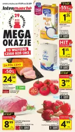 Intermarche gazetka tydzień 38 Strona 1: Cukier biały Diamant €1,35, Pomidory malinowe €3,99
