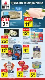 Intermarche gazetka tydzień 38 Strona 18: Krewetki Myfood €25,99, Pstrąg tęczowy patroszony Mirko €2,49