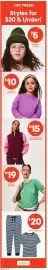Atlantic Superstore flyer week 38 Page 8: JOE FRESH Styles for $20 & Under! $5 $10 Children's Sweatshirts $19 Women's