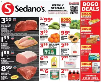 Sedano's weekly ad week 38 Page 1