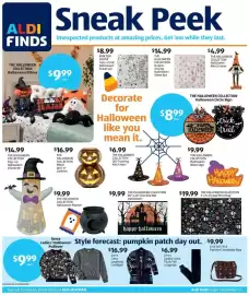Aldi weekly ad week 39 Page 1: The halloween collection metal jack-o'-lantern €16,99