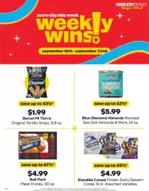 Grocery Outlet weekly ad week 38 Page 1: Blue Diamond Almonds Roasted Sea Salt Almonds & More €5,99