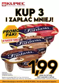 Kupiec gazetka tydzień 38 Strona 2: Jogurt Fantasia Danone z truskawkami €1,99