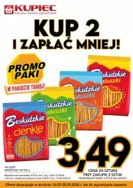 Kupiec gazetka tydzień 38 Strona 6: Paluszki Beskidzkie cienkie z solą €3,49