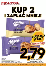 Kupiec gazetka tydzień 38 Strona 7: Croissant Milka Choco Vanilla Flavour €2,79