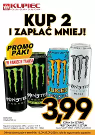 Kupiec gazetka tydzień 38 Strona 8: Napój energetyczny Monster Energy €3,99