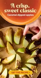Harris Teeter weekly ad week 38 Page 4: G A crisp, sweet classic Caramel dipped apples GET THE RECIPE >