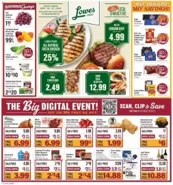 Lowes Foods weekly ad week 38 Page 1: Hot House Grown Yellow, Red or Orange Bell Pepper €0,99, Red Seedless Grapes €1,99