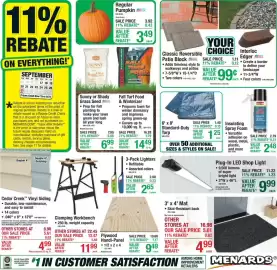 Menards weekly ad Page 1