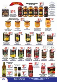 AT gazetka Strona 26: Kukurydza konserwowa MK €2,65, Brzoskwinie połówki w syropie MK €6,06