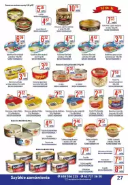 AT gazetka Strona 27: Konserwa gulasz angielski Werbliański €2,39, Konserwa szynka drobiowa Werbiński €2,52