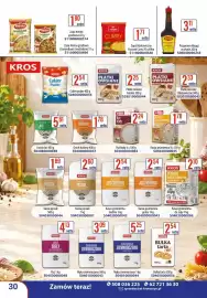 AT gazetka Strona 30: Kasza Jęczmienna Kros €2,54, Groch łuskany €1,78