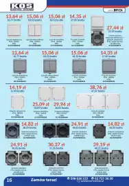 AT gazetka Strona 16: Łącznik świecznikowy IP54, 180405 biały €15,06, Gniazdo potrójne IP54, klapka dymna 181440 biały €39,19