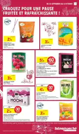 Catalogue Intermarché page 7: Red Roses Lychees in syrup €3,99, FRESH CUEILLETTE Fruits de la Passion en cubes €2,79