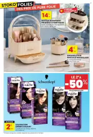 Catalogue Stokomani page 10: Organisateur pinceaux maquillage €4,98, Schwarzkopf Palette coloration creme couleur €2,99