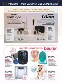 Volantino Unieuro Pagina 22: Specchio luminoso 2 in 1 BS 45 €19,99, Bilancia diagnostica Beurer BF 405 Bluetooth €54,99