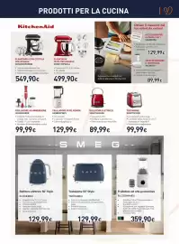 Volantino Unieuro Pagina 9: Frullatore ad immersione €99,99, Planetaria con ciotola sollevabile €549,90