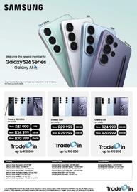 Samsung catalogue Page 4: Samsung Galaxy S26+ SM-S947B 512GB €29.999,00, Samsung Galaxy S26 Ultra SM-S948B 1TB €41.999,00