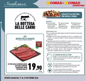 Volantino Conad Superstore settimana 38 Pagina 4: Fettine scelte di bovino adulto scottona limousine €19,90