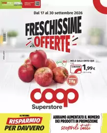 Volantino Coop Superstore Pagina 1: Mele Gala Orto Qui €1,99