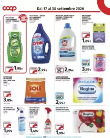 Volantino Coop Superstore Pagina 18: Detergente per piccole superfici New Smac €1,49, Carta igienica rotoloni Regina €2,99