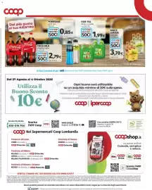 Volantino Coop Superstore Pagina 26: Bibite Lurisia €3,70, Coca-Cola original o zero €2,79
