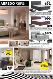 Volantino Dipo Arredamenti Pagina 15: Letto dormaflex €999,00, Letto matrimoniale imbottito Dormi Pur €1.199,00