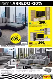 Volantino Dipo Arredamenti Pagina 9: PARETE SOGGIORNO Trend Factory €399,00, PARETE SOGGIORNO, grigio sabbia €399,00
