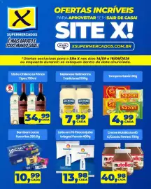 Folheto X Supermercados semana 38 Página 1: Leite em pó piracanjuba integral pacote €13,98, Bombom lacta favoritos €10,99