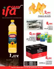 Folleto Cash Ifa Página 1: Lubina acuicultura €9,35, Nestea - refresco de té €0,54