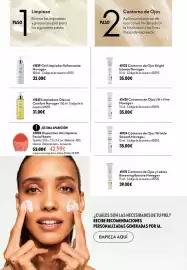 Catálogo Oriflame Página 64: Novage+ Gel Limpiador Refrescante €32,00, Novage+ Contorno de Ojos Wrinkle Smooth €35,00