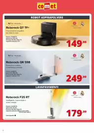 Volantino Comet Pagina 2: Roborock QR 598 €249,99, Roborock F25 RT €179,99