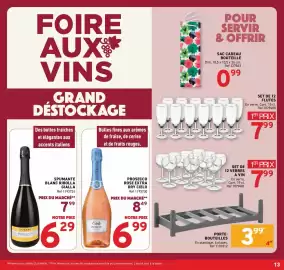 Catalogue Trafic page 13: SET DE 12 FLUTES €7,99, PORTE-BOUTEILLES €3,99
